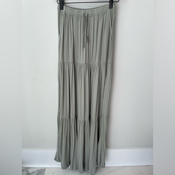 Mary Lawless Lee x Splendid Pull On Maxi Skirt Size XS/S EUC Green. L16 - Picture 3 of 11